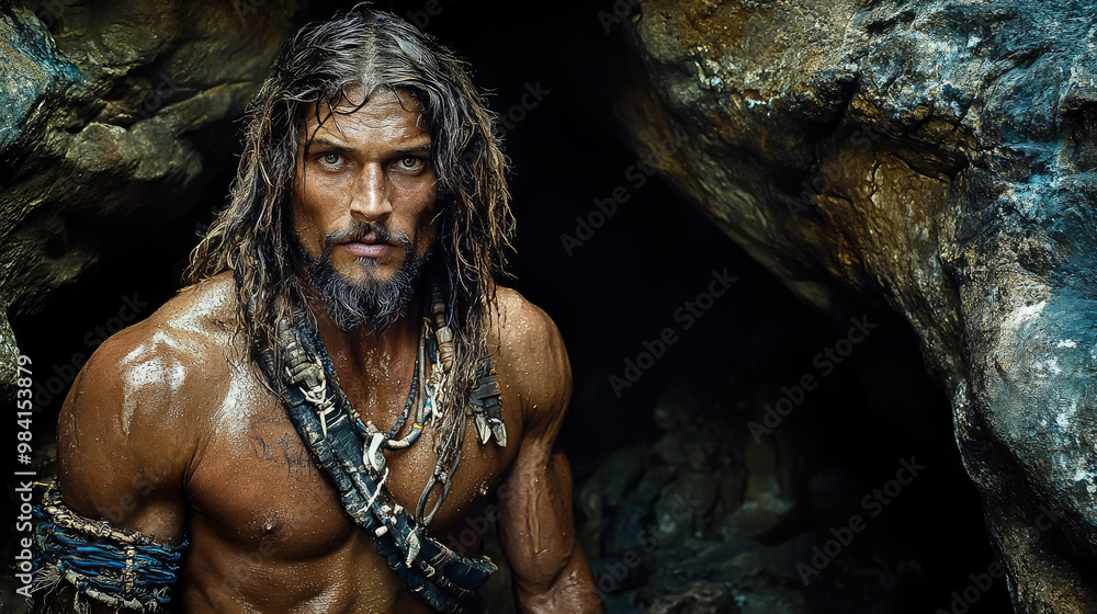 life of primitive people, ancient man in cave, neanderthal, cro-magnon ...