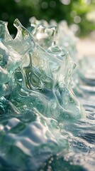 Wall Mural - Abstract Water Wave Texture - Close-Up Photography