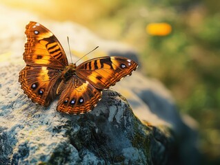 Canvas Print - butterfly on a flower