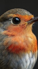 Poster - Close-Up Portrait of a Robin's Eye