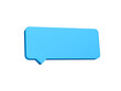 © Hammad - 3d Simple Blue Message Box Icon, 3d Shiny Blue Chat Box Icon On White Background, 3d illustration
