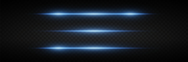 Wall Mural - 
Set of magic light lines. Neon laser beams of light. On transparent background.