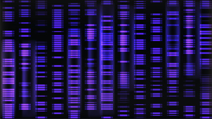 Wall Mural - dna sequence data map. chromosome gene pattern visualization for medical research illustration. abst