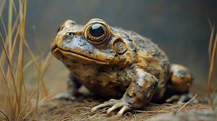 Poster - Close Up of a Frog in Its Natural Habitat