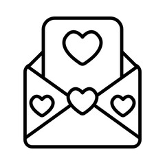 Canvas Print - Love Letter line icon