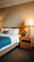 Poster - Cozy Hotel Room with Stylish Décor and Lighting