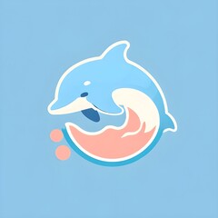 Poster - Cute Dolphin Jumping Out of the Water