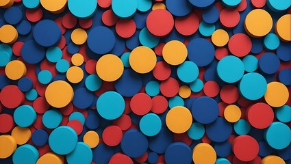 Wall Mural - colorful circles background, round shapes pattern, modern art wallpaper