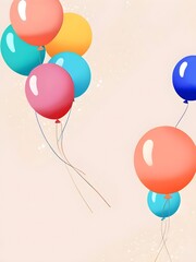 Poster - Colorful Balloons in the Sky