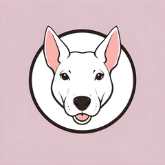 Wall Mural - White Bull Terrier Dog Portrait