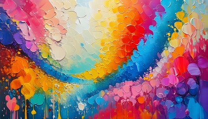 Wall Mural - Vibrant abstract expression of creativity and imagination through a dynamic array of colors and shapes