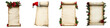 © Naem - Set of a Christmas Santa's list scroll, isolated on a transparent background.