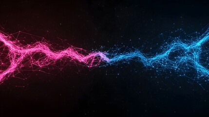 Neon Pink and Blue Machine Learning Framework in High-Tech Design