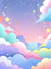 Poster - Pastel Sky with Stars