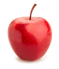 Wall Mural - red apple path isolated on white