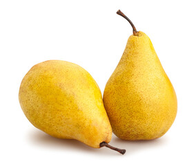 Wall Mural - yellow pears path isolated on white