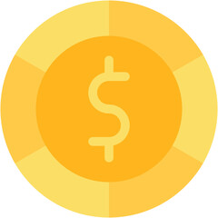 Sticker - Vector Icon Currency, Dollar, Business and Finance, Argent, Business, Coin