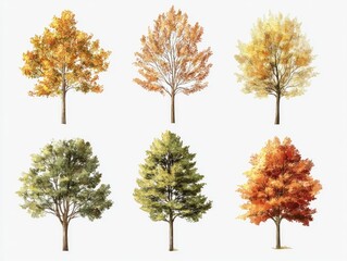 Canvas Print - autumn trees collection