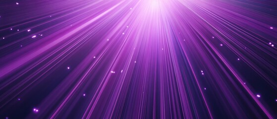 Wall Mural - Abstract digital illustration featuring a background of violet rays of light in a line art style