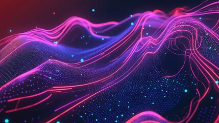 Line art illustration depicting the concept of digital connection through 3D design