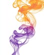 © BlockBrushstrokes - Line art illustration depicting the flow of orange and purple smoke against a white backdrop showcasing a visually stunning smoke effect