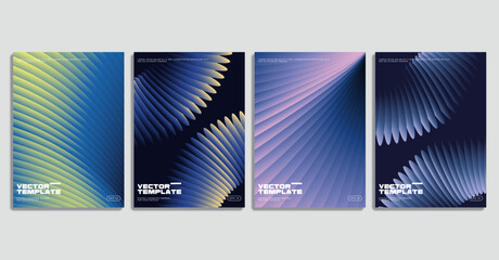 Poster - Minimal geometric posters set. Abtract vector design.