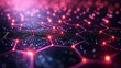 © tunanon - An abstract image showcasing the geometric perfection of a graphene surface, with a glowing hexagonal grid