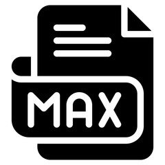 Sticker - Vector Icon max, file type, file format, file extension, document