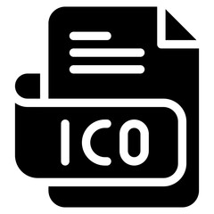 Sticker - Vector Icon ico, file type, file format, file extension, document