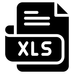 Sticker - Vector Icon xls, file type, file format, file extension, document