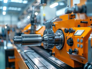 Wall Mural - cnc machine in a leadingedge production plant