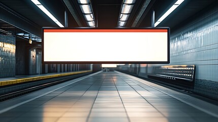 Poster - Subway platform screen door billboard : Generative AI