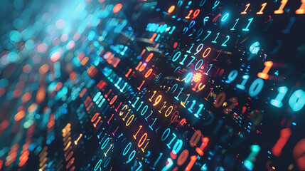 Computer programming abstract binary code background concept