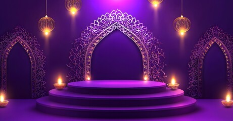 Diwali themed podium for product presentation