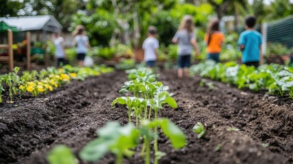 Wall Mural - Community Garden: Cultivating Connections, Nourishing Lives