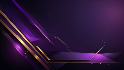 Poster - Abstract purple and gold geometric background design.