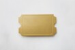 © Nida - Blank golden ticket with scalloped edges, centrally positioned, elegant look against white background