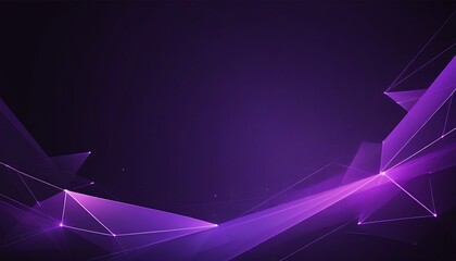 Wall Mural - Abstract purple geometric background with luminous effects.