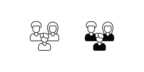 people set icon with white background vector stock illustration