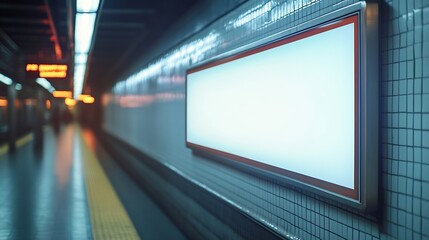 Poster - Subway platform screen door billboard : Generative AI