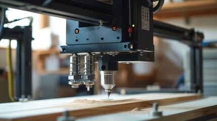 Wall Mural - cnc machine with safety enclosure