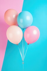 Colorful ballons on colored background.