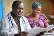 © Twomeows_AS - African patient and doctor consultation in a medical center image.