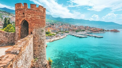 The harbor of Alanya on a beautiful summer day. Turkey