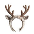 © vanilnilnilla - Reindeer Headband with Faux Fur Accents on Clean White Background