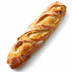 Baguette isolated white background