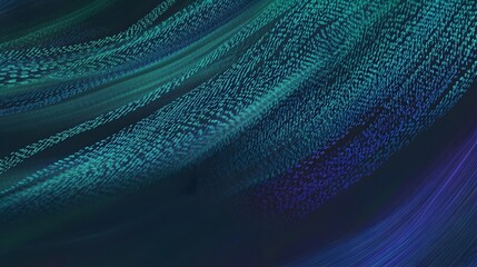 Sticker - Abstract digital background with swirling blue and green lines.