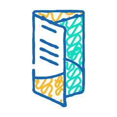 Wall Mural - info booklet doodle icon sketch vector. info booklet sign. isolated symbol illustration
