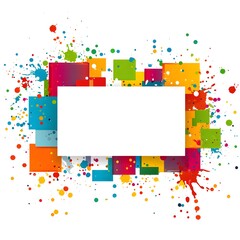 Sticker - Colorful Abstract Background with White Space for Text