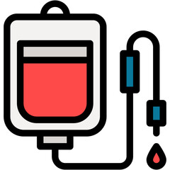 Sticker - Blood Bag, Blood Donation, Dripper, Healthcare And Medical, Blood Transfusion Icon